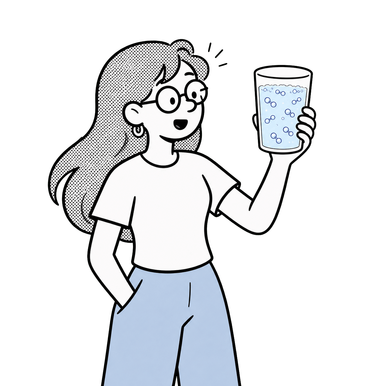 Velta guide presenting molecular hydrogen in water