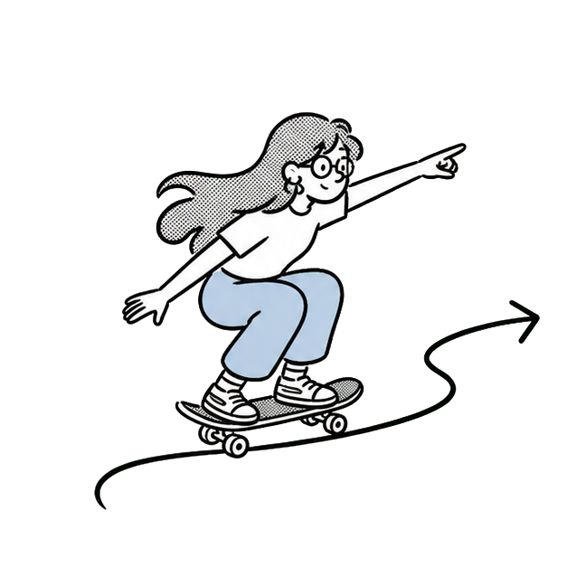 Velta mascot following one clear path