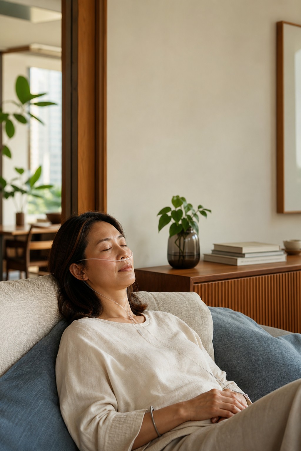 Current Hhuhu 500 Plus used during a calm inhalation routine
