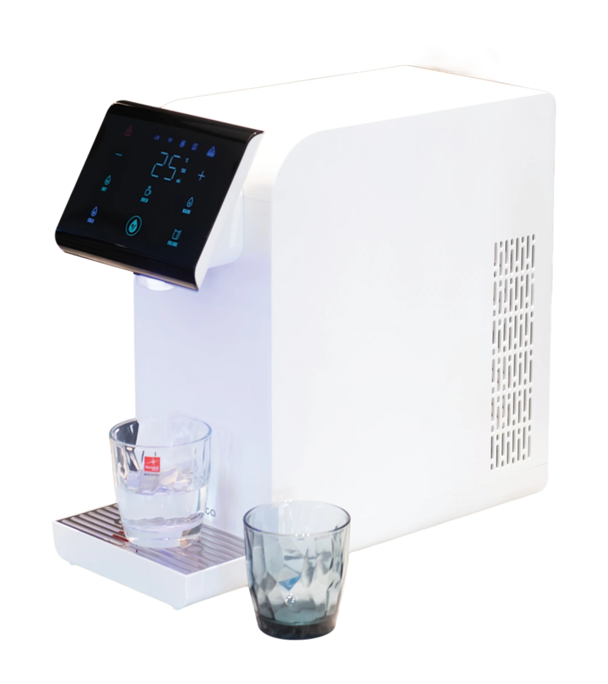 Side angle of the Stellar White Velta HydroForm+