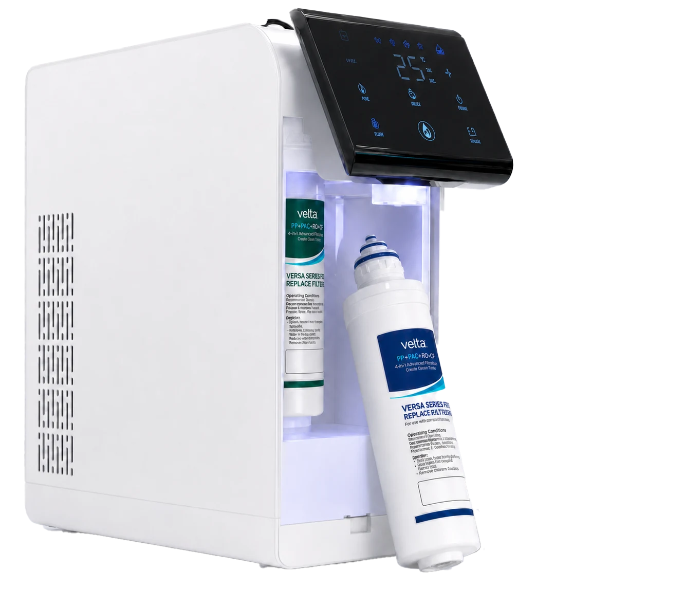HydroForm+ with its filter cartridges exposed