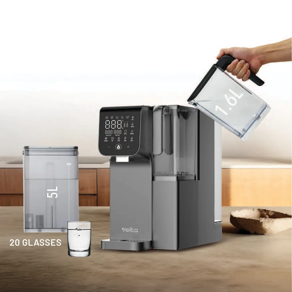 HydroFirst+ with its 5-litre source tank and 1.6-litre pitcher