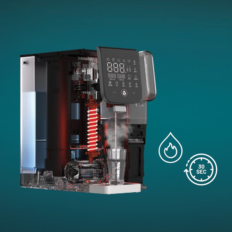 Cutaway illustration of the HydroFirst+ instant heating system